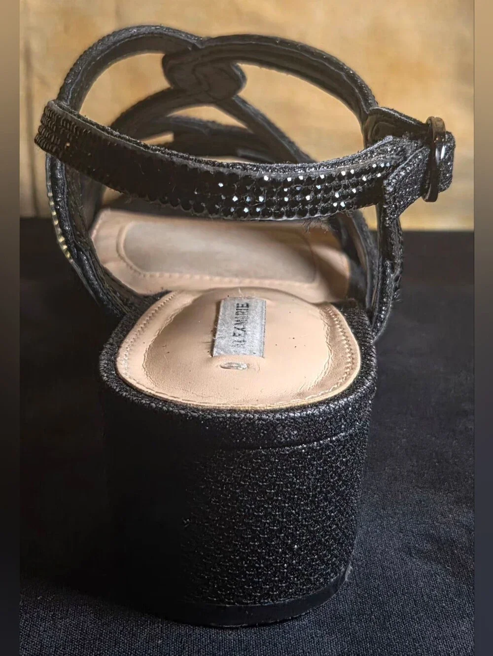 Alex Marie Evening Sparkle Crisscross Ankle Strap Sandal EUC Sz 7.